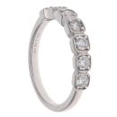 9ct White Gold 0.50ct Brilliant Cut Diamond Half Eternity Ring