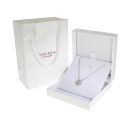9ct White Gold 0.35ct Diamond Quatrefoil Pendant and Integral Chain 16" by Anya Belle