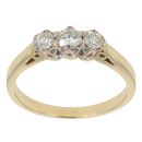 18ct Yellow Gold 0.33ct Trilogy Diamond Ring