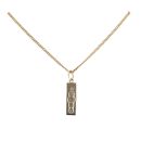 9ct Yellow Gold Ingot Pendant and Chain 18"
