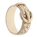9ct Yellow Gold Patterned Buckle Ring