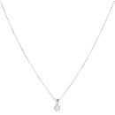 18ct White Gold 0.20ct Diamond Single Stone Pendant And Chain 16"