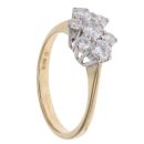 18ct Yellow Gold 0.70ct Diamond Cluster Ring