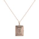 9ct Yellow Gold Patterned Rectangular Locket Pendant And Chain 20"