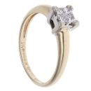 9ct Yellow Gold 0.22ct Diamond Cluster Ring