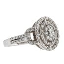 18ct White Gold 0.73ct Diamond Cluster Ring