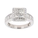 Platinum 1.40ct Diamond Cluster Ring