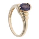 9ct Yellow Gold Amethyst Single Stone Ring
