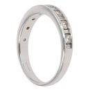 9ct White Gold 0.50ct Brilliant And Baguette Cut Diamond Fancy Ring