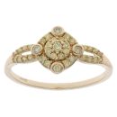 9ct Yellow Gold 0.45ct Diamond Cluster Ring