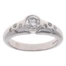 18ct White Gold 0.65ct Brilliant Cut Diamond Solitaire Ring
