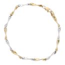 9ct Yellow and White Gold Twist Bracelet 7"