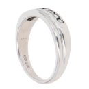 9ct White Gold 0.20ct Diamond Crossover Ring