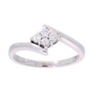 9ct White Gold 0.20ct Diamond Cluster Ring