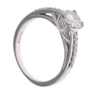 Platinum Moissanite Single Stone Ring