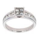 18ct White Gold 0.56ct Diamond Cluster Ring