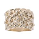 9ct Yellow Gold Four Row Keeper Ring