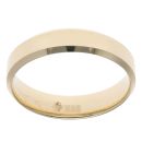 14ct Yellow Gold Bevelled Plain 5mm Wedding Band