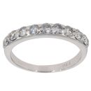 18ct White Gold 1.00ct Brilliant Cut Diamond Half Eternity Ring