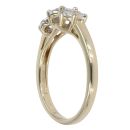 9ct Yellow Gold 0.50ct Brilliant Cut Diamond Trilogy Ring