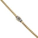 14ct Yellow Gold Monaco Cube Pave Lock Chain 24"