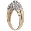 9ct Yellow Gold 1.00ct Brilliant Cut Diamond Cluster Ring