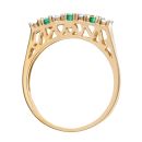 9ct Yellow Gold Emerald and Diamond Eternity Ring