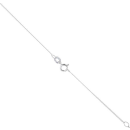 Silver Personalised Block Initial Pendant and Chain