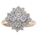 9ct Yellow Gold 1.25ct Brilliant Cut Diamond Cluster Ring