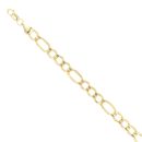 9ct Yellow Gold Figaro Bracelet 7.5"