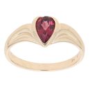 9ct Yellow Gold Garnet Single Stone Ring
