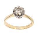 18ct Yellow Gold 1.00ct Brilliant Cut Diamond Solitaire Ring
