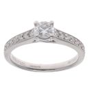 Platinum 0.46ct Brilliant Cut Diamond Solitaire Ring