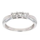 18ct White Gold 0.33ct Diamond Trilogy Ring