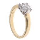18ct Yellow Gold 0.50ct Princess Cut Diamond Cluster Ring