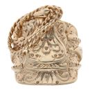 9ct Yellow Gold Scrollwork Patterned Saddle Ring