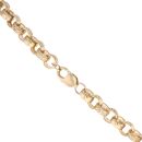 9ct Yellow Gold Patterned and Plain Belcher Chain 28"