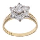 18ct Yellow Gold 1.00ct Brilliant Cut Diamond Cluster Ring