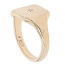 9ct Yellow Gold 0.02ct Diamond Patterned Signet Ring