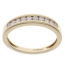 9ct Yellow Gold 0.25ct Brilliant Cut Diamond Half Eternity Ring