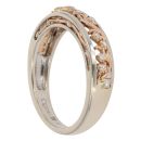 18ct White And Rose Gold 0.15ct Diamond Vine Of Life Clogau Ring