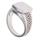 Silver Square Signet Ring by Icesia