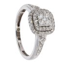 9ct White Gold 0.50ct Diamond Cluster Ring