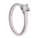 18ct White Gold 0.47ct Princess Cut Diamond Solitaire Ring