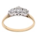 18ct Yellow Gold 0.40ct Diamond Trilogy Ring