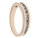 9ct Yellow Gold 0.35ct Brilliant Cut Diamond Half Eternity Ring