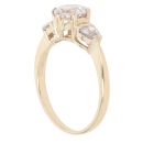 9ct Yellow Gold Cubic Zirconia Three Stone Ring