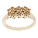 9ct Yellow Gold Citrine Cluster Ring