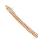 9ct Yellow, White And Rose Gold Fancy Bracelet 7"