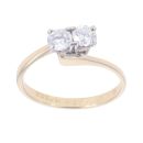 18ct Yellow Gold 0.50ct Diamond Two Stone Ring